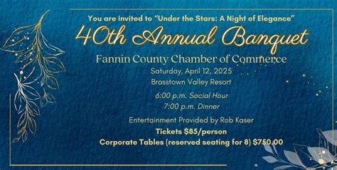 40th Annual Fannin Chamber Banquet, Brasstown Valley Resort & Spa ...