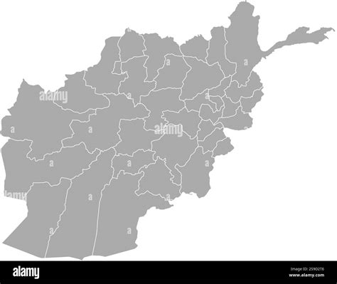 Map of Afghanistan with the provinces Stock Vector Image & Art - Alamy