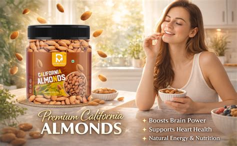 Divine Meals Premium California Almonds, Rich in Vitamin, Natural Nuts ...