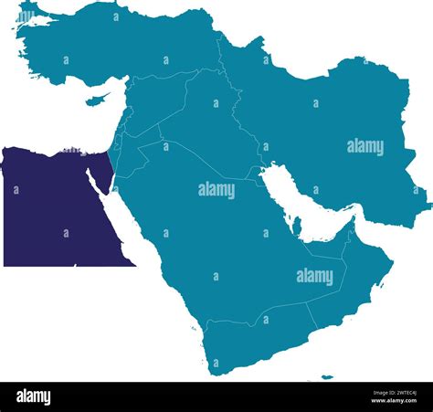 Purple map of EGYPT inside marine blue map of the Middle East Stock Vector Image & Art - Alamy