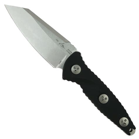 Microtech Socom Alpha Mini Warcom Fixed Blade Knife, Stonewash | BladeOps