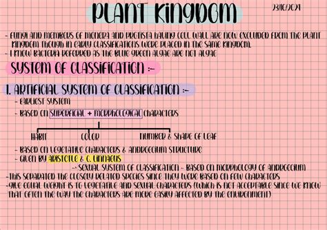 Plant Kingdom - Detailed Notes on NCERT Classification and ...