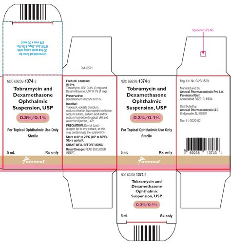 Tobramycin and Dexamethasone Ophthalmic Suspension, USP Sterile