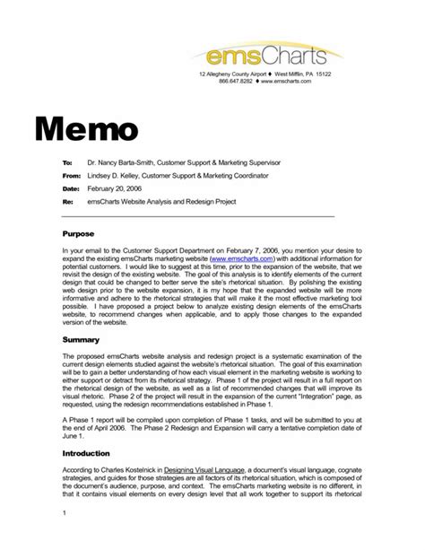 Image result for Proposal Memo Examples