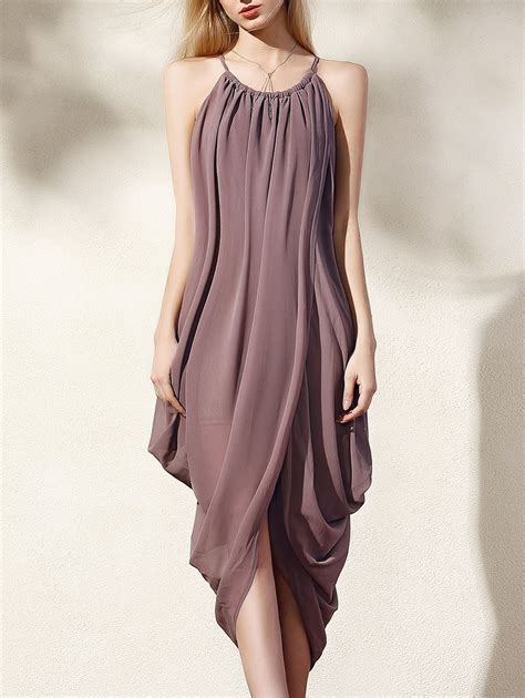 Asymmetric Round Neck Loose Fitting Dress | Loose fitting dresses ...