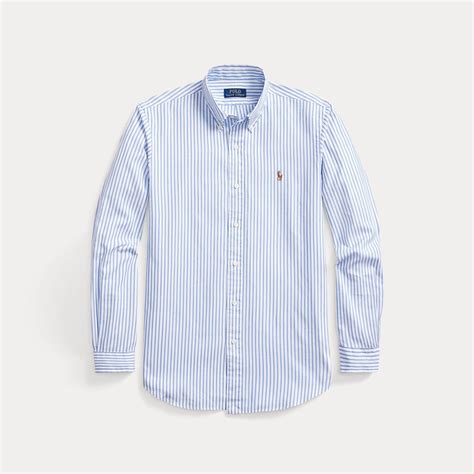 Polo Ralph Lauren Custom Fit Striped Oxford Shirt | Blue