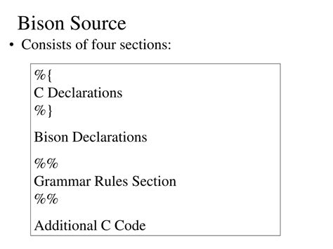 Using Bison with Lex for C Language 的图像结果