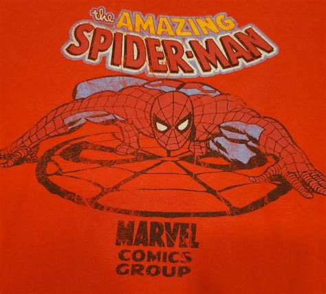 Disney Store Marvel Comics Group Spiderman Tshirt XXL… - Gem