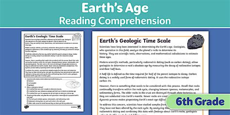 Geologic Time Scale Worksheet Answer Key | Twinkl USA