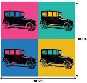 Seven Rays Vintage Car Pop Art Paper Print - Art & Paintings posters in ...