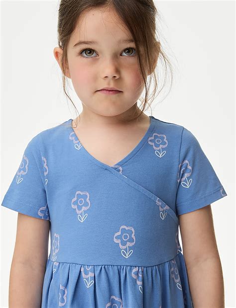 Buy Pure Cotton Printed Dress (2-8 Yrs) at Marks & Spencer