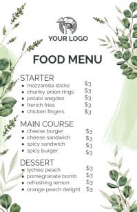 Image result for Menu Front Page Template Design