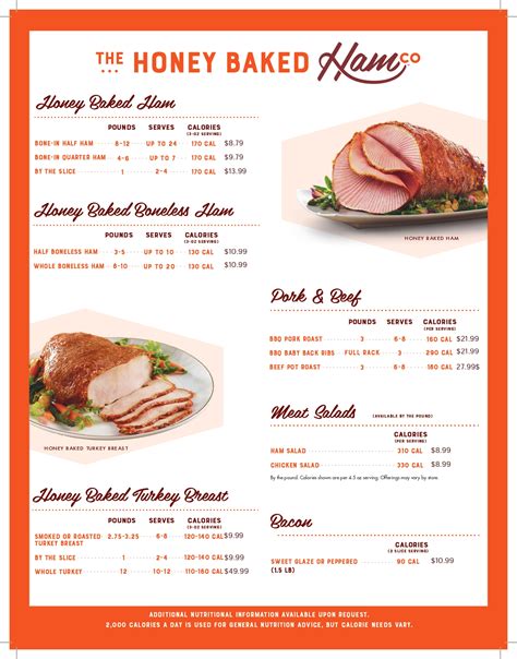 Honey Baked Ham Dinner Menu at Victoria Jenkins blog