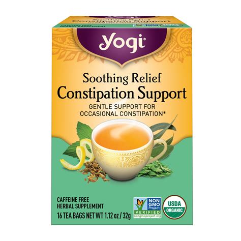 Yogi Tea Soothing Relief Constipation Support, Laxative Tea Bags, 16 ...
