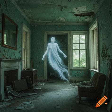 Ghost in an empty house on Craiyon