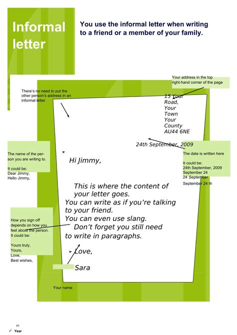 Informal Letter Layout 的图像结果
