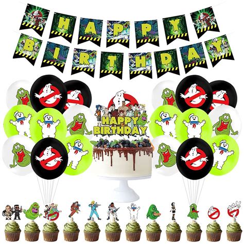 Buy TNMV 32 Pcs Ghostbuster Birthday Decorations, Ghostbuster Themed ...