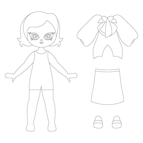 Paper Dolls To Color - 10 Free PDF Printables | Printablee
