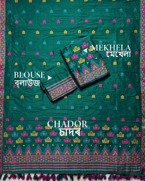 Ready-To-Wear Multi-Dhaga Work Super Cotton* Mekhela Sador – Chadorkart
