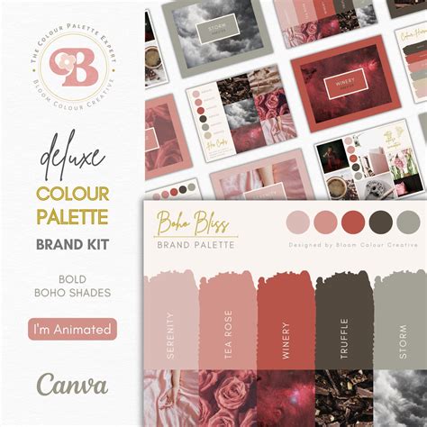 Luxury Color Palette | Brand Color Palette With Hex Codes | Premium Branding Kit | Canva Color ...