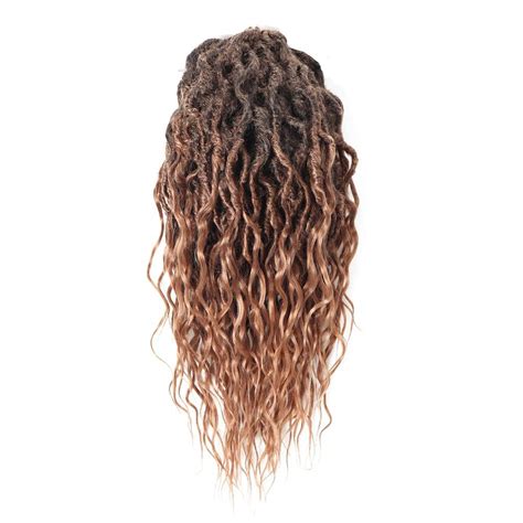 Buy ToyoTress Toceana Wavy Locs Crochet Hair - 24 Inch Ombre Brown ...