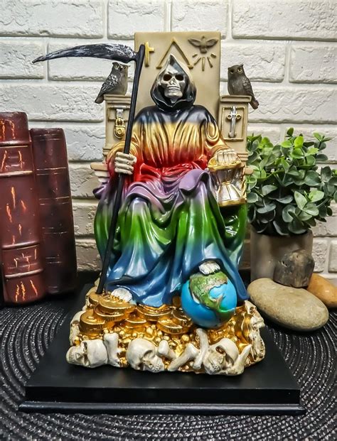 衝撃特価 Muerte Santa 特別価格16" Seven Reaper好評販売中 Grim Sculpture Statue Death ...