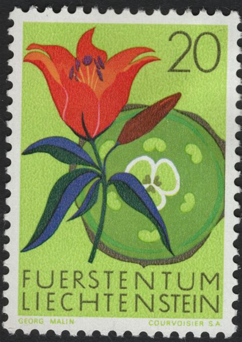 SCG5890 - Liechtenstein 1965 – Alpine Flowers Series – Stamp and Cover ...