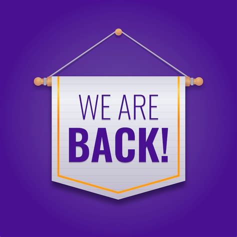 Verloop we zijn terug illustratie | Gratis Vector