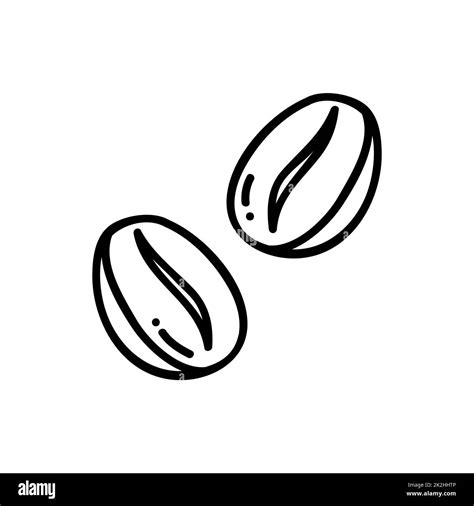 Coffee Bean Vector Black And White