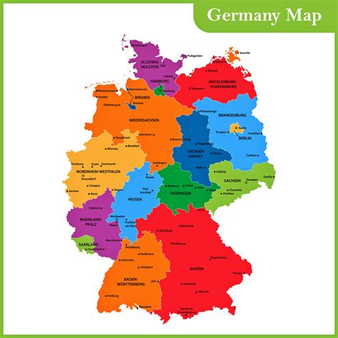 Germany Map of Regions and Provinces - OrangeSmile.com