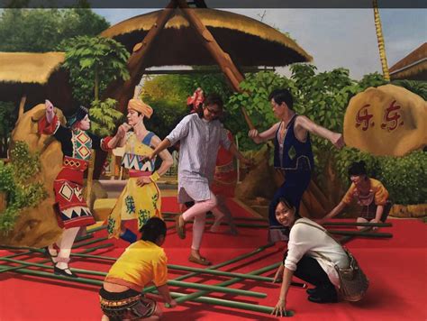中国2017（三亚）国际旅游地产博览会-《乐东*黎族风情》原创手绘3D墙地立体画_上海3D立体画-站酷ZCOOL