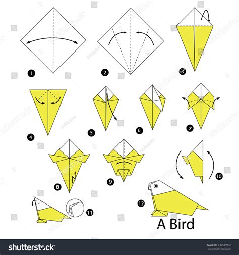 How To Make An Origami Bird Base Step By Step