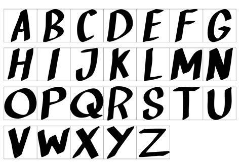 Printable Stencils Alphabet - Printable Calendar