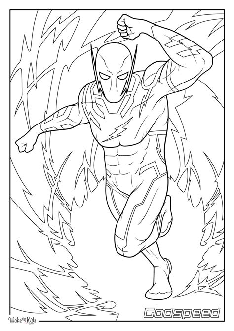 The Flash Coloring Pages (Free Printable PDFs) | WakeTheKids