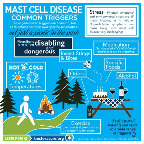 Mast Cell Disease Triggers Infographic | Mast cell activation syndrome, Mast cell, Syndrome