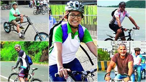 Five avid cyclists, who cycle to work everyday