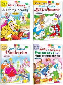Fairy Tales Copy to Colour The Sleeping Beauty, Alice in Wonderland ...
