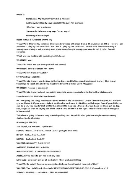 Image result for Final Draft Script Sample