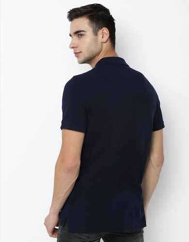 Buy American Eagle Men Navy Logo Pique Polo Shirt Online