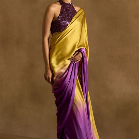 Plum Amber Drape – Drishti Chhabraa