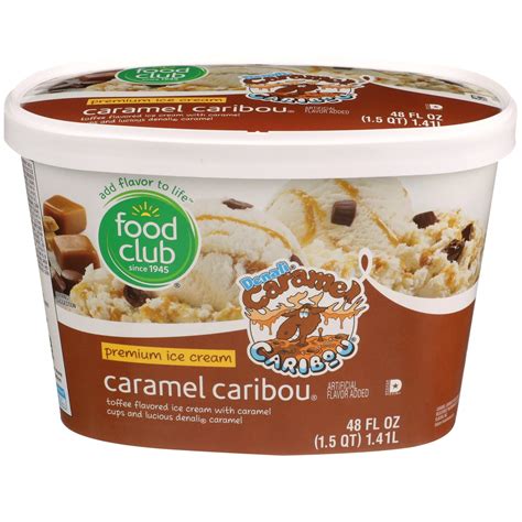 Food Club Denali, Caramel Caribou Toffee Flavored Premium Ice Cream ...