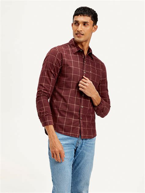 Men's Checkered Slim Fit Corduroy Shirt – Levis India Store