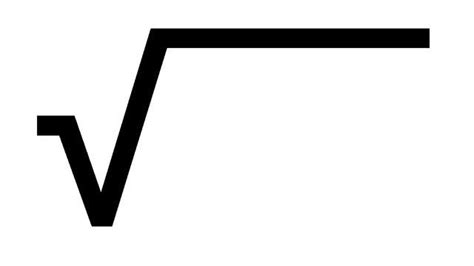 Image result for Square Root Sign