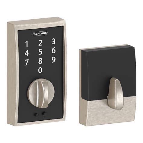 Schlage Touch Century Satin Nickel Electronic Deadbolt Touchscreen ...