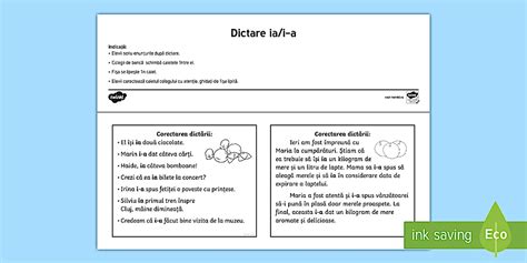Dictare clasa I - Exersăm scrierea corectă