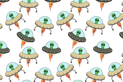 Alien Cartoon Pattern 的图像结果