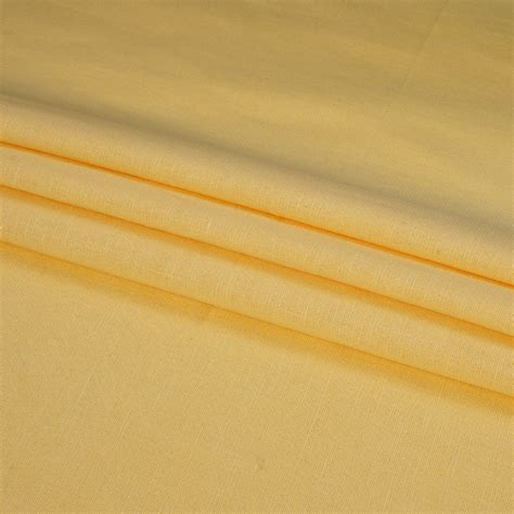 Buy (Pre Cut 1.80 Mtr Piece) Yellow Color Cotton Linen Fabric 20099-180 ...
