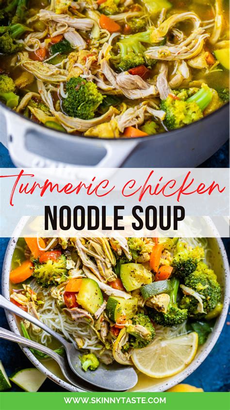 Healing Turmeric Chicken Noodle Soup (Gluten-Free, Dairy-Free)