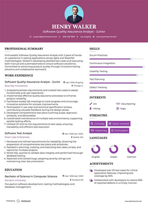 10+ Software Quality Assurance Analyst Resume Samples & Templates for 2025