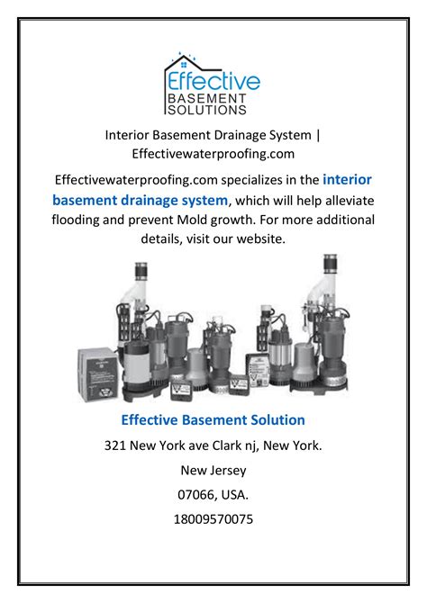 Interior Basement Drainage System | Effectivewaterproofing.com ...